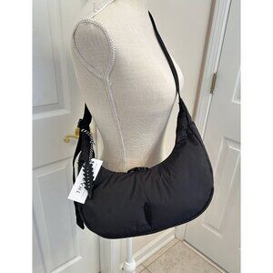 Thacker New York Zoe Black Nylon Lightweight Hobo Shoulder Crossbody Bag NWT